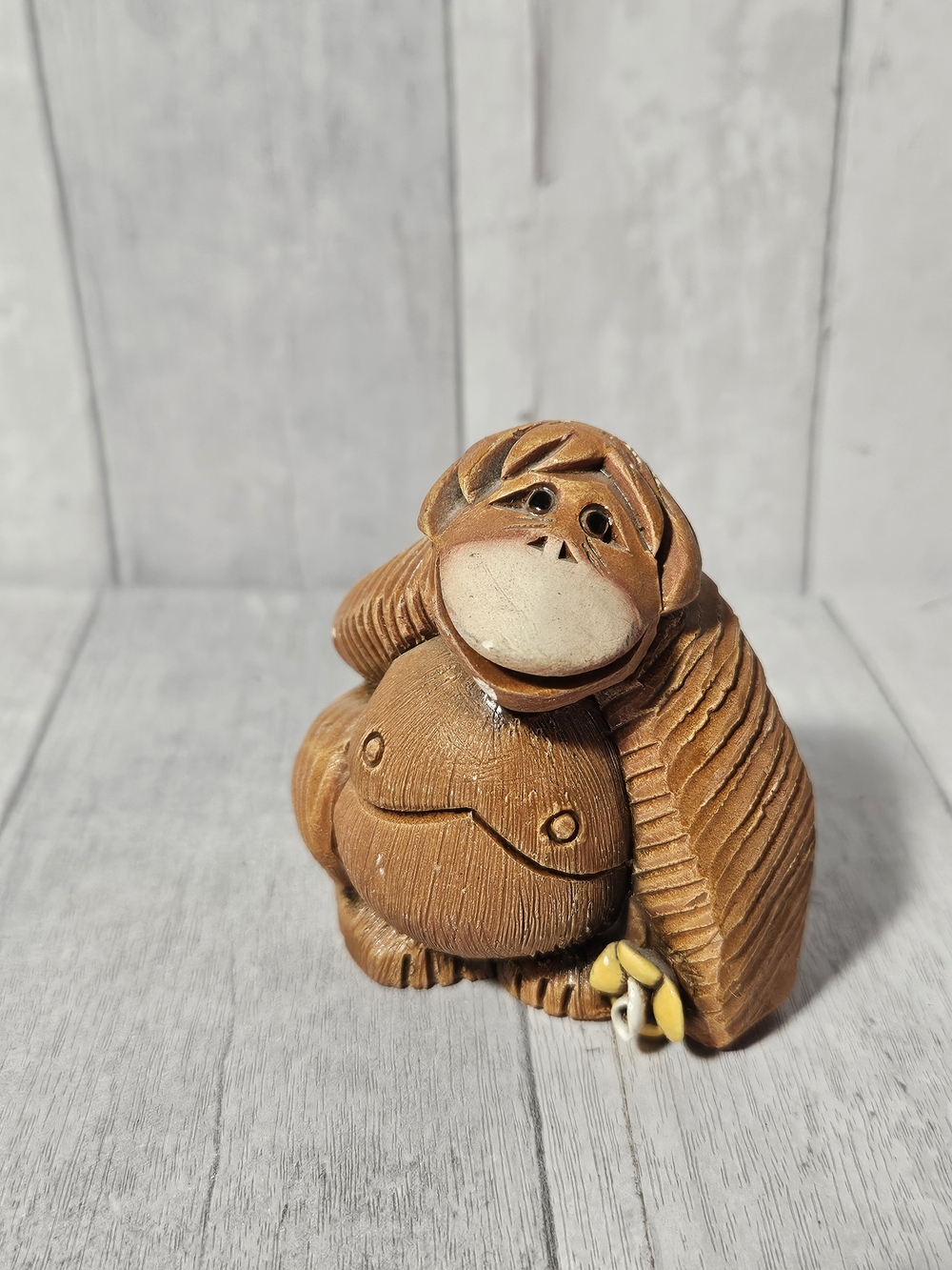 Vintage Artesania Rinconada Orangutan Figurine - Artist Signed